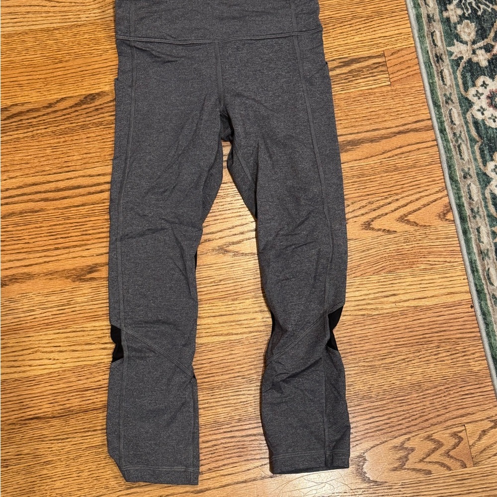 lululemon athletica Charcoal sz 4 Leggings grey EUC pockets soft comfy love🩷